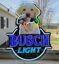 Busch Light Yellow Lab w/ Duck "Always On Point" Beer LED Lighted Advertising Sign