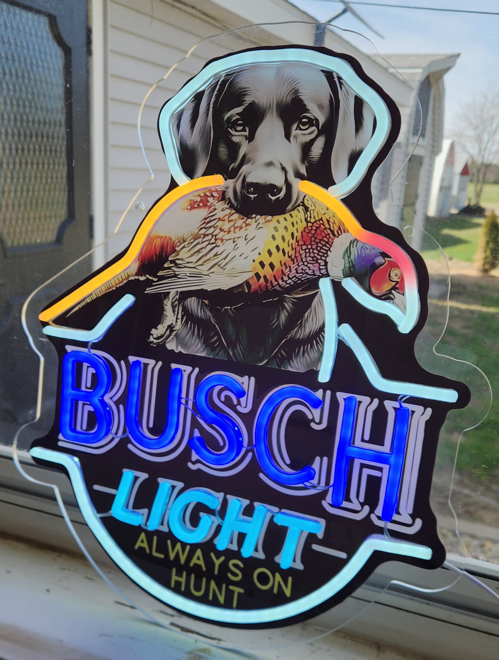 Busch Light Black Lab w/ Pheasant LED Beer Advertising Sign Bar