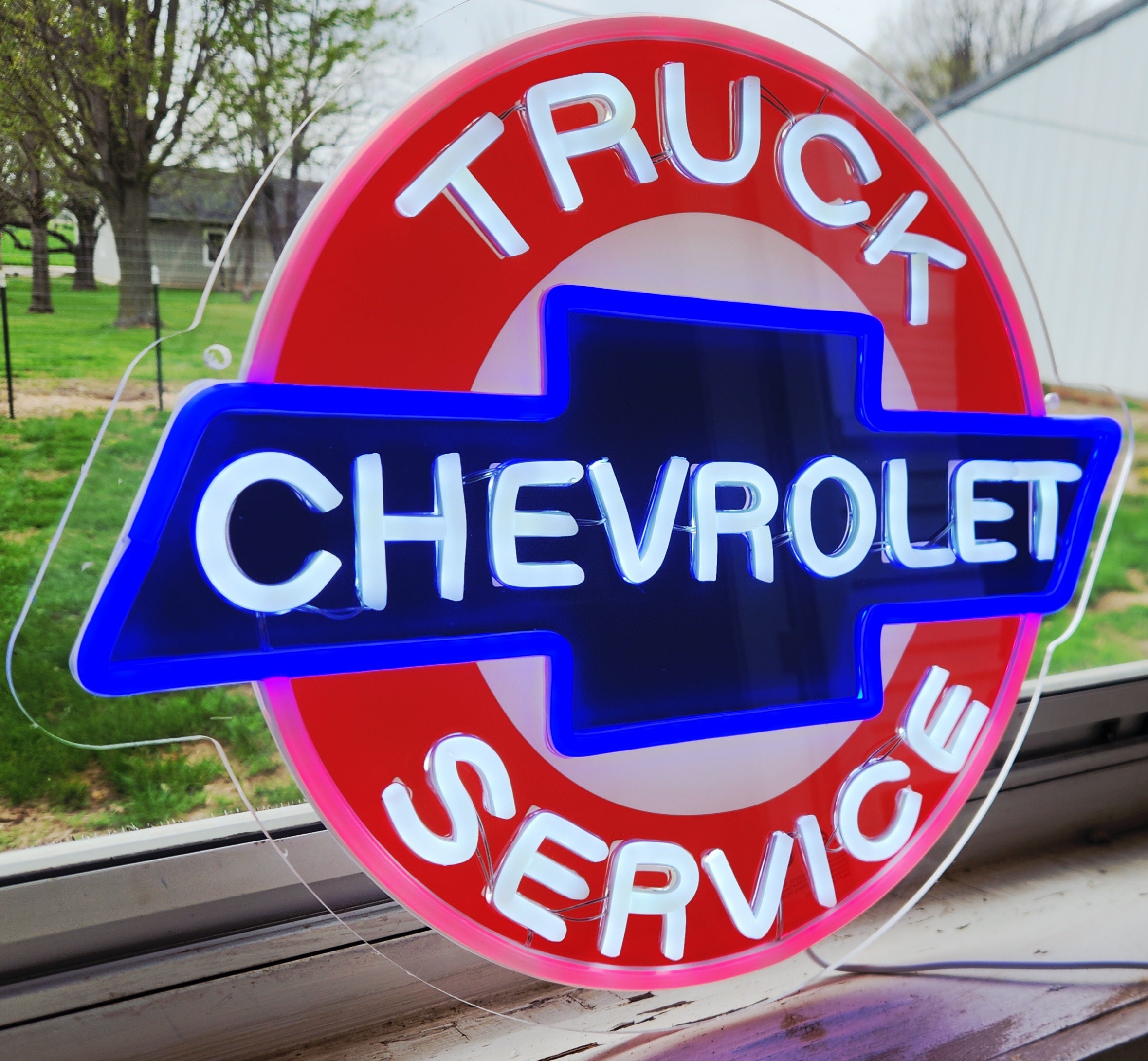 Chevrolet Truck Service Dealership LED Lighted Advertising Sign - Garage Sign