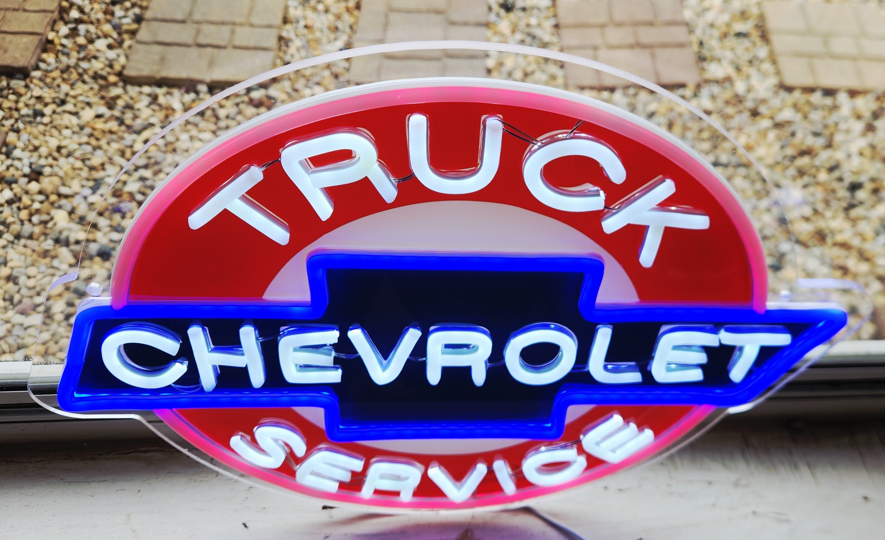 Chevrolet Truck Service Dealership LED Lighted Advertising Sign - Garage Sign