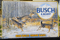 Busch Light Whitetail Deer "Run Wild. Drink Easy" Metal Beer Advertising Sign 12"x8"