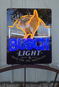 Busch Light "Head For The Mountains" Deer Lighted Beer Advertising Sign