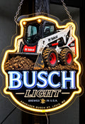 Busch Light Bobcat Skid Steer LED Neon Sign – Heavy Equipment Garage & Man Cave Décor