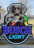 Busch Light Black Lab w/ Duck LED Advertising Beer Sign