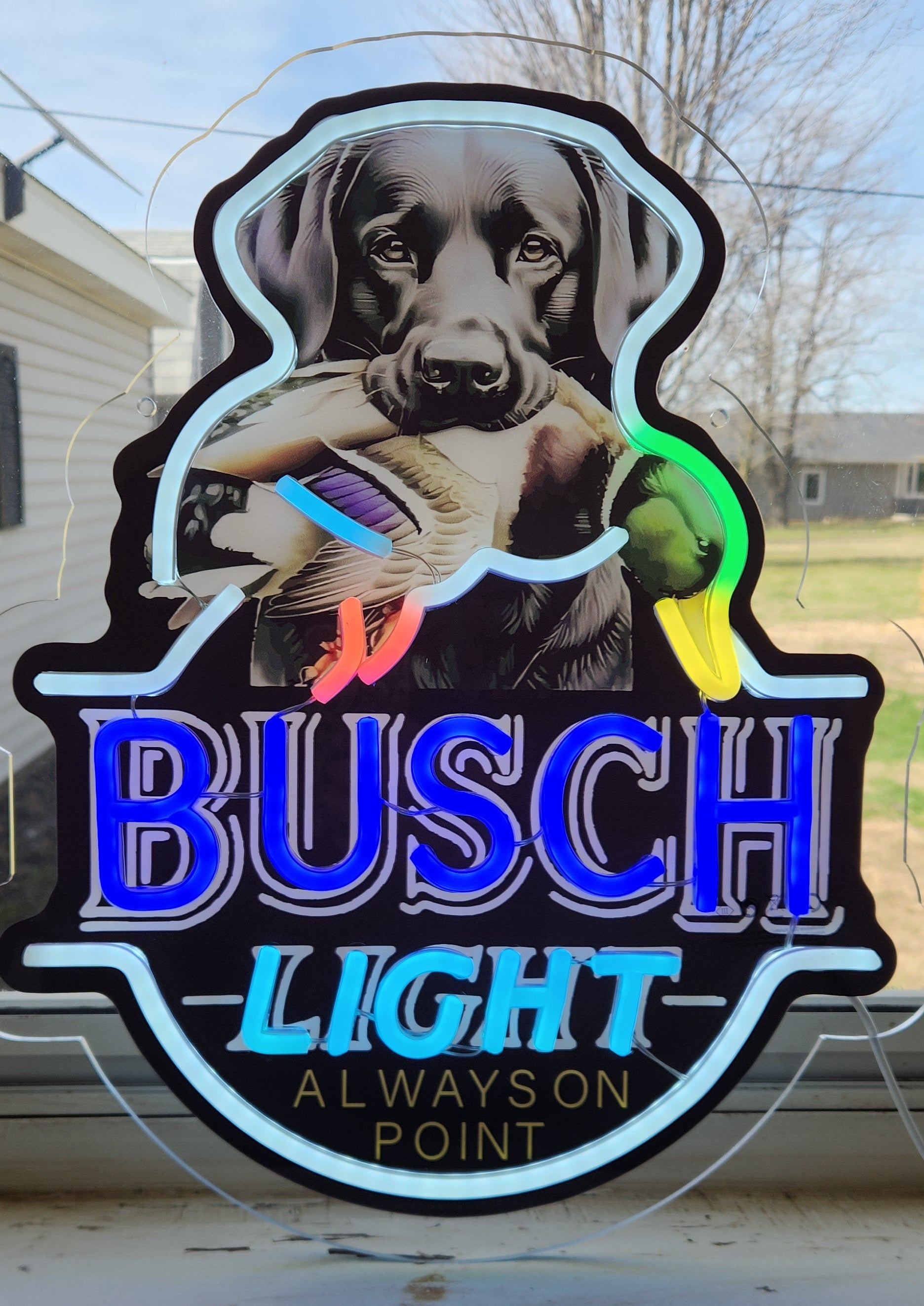 Busch Light Black Lab w/ Duck LED Advertising Beer Sign