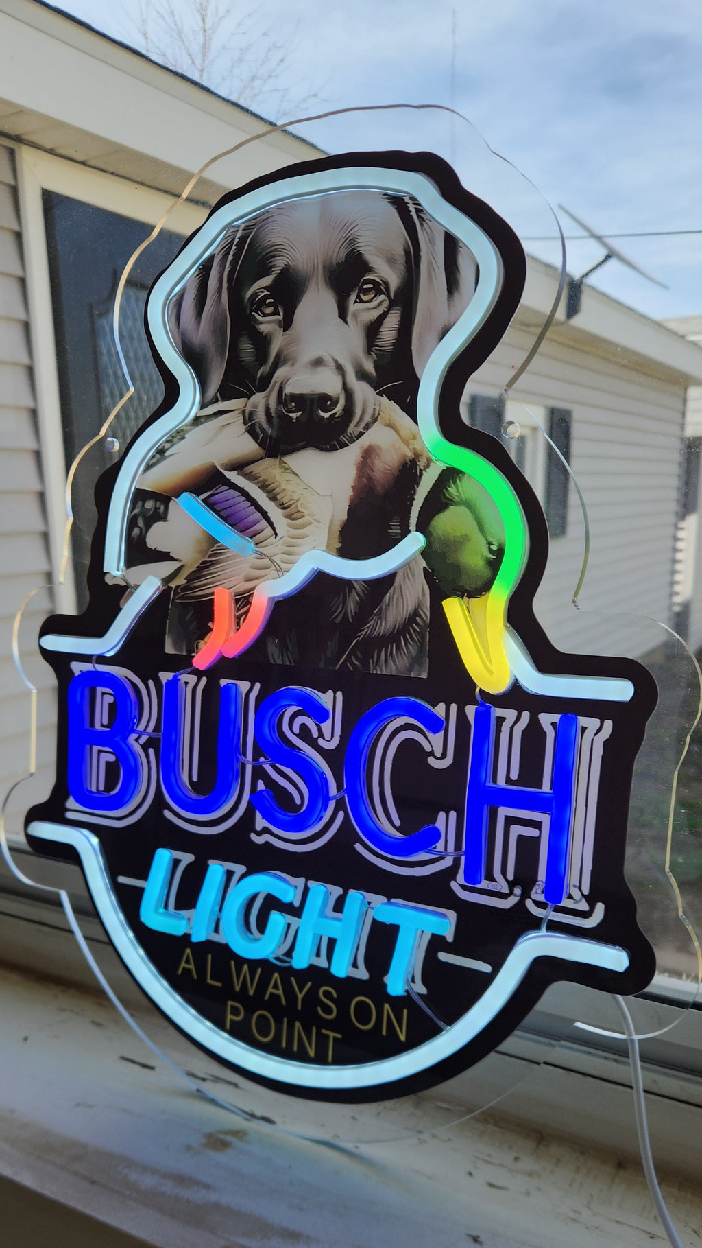 Busch Light Black Lab w/ Duck LED Advertising Beer Sign