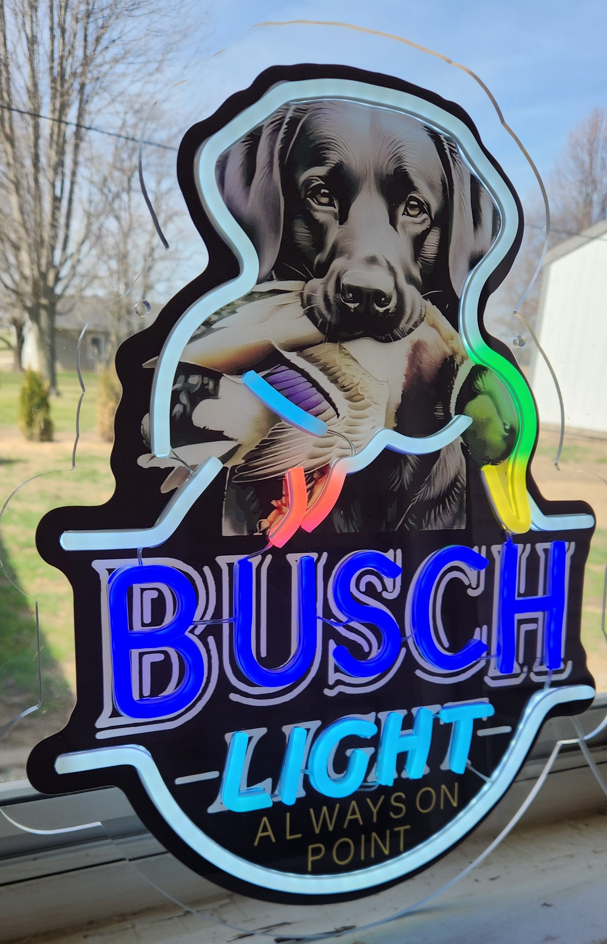 Busch Light Black Lab w/ Duck LED Advertising Beer Sign