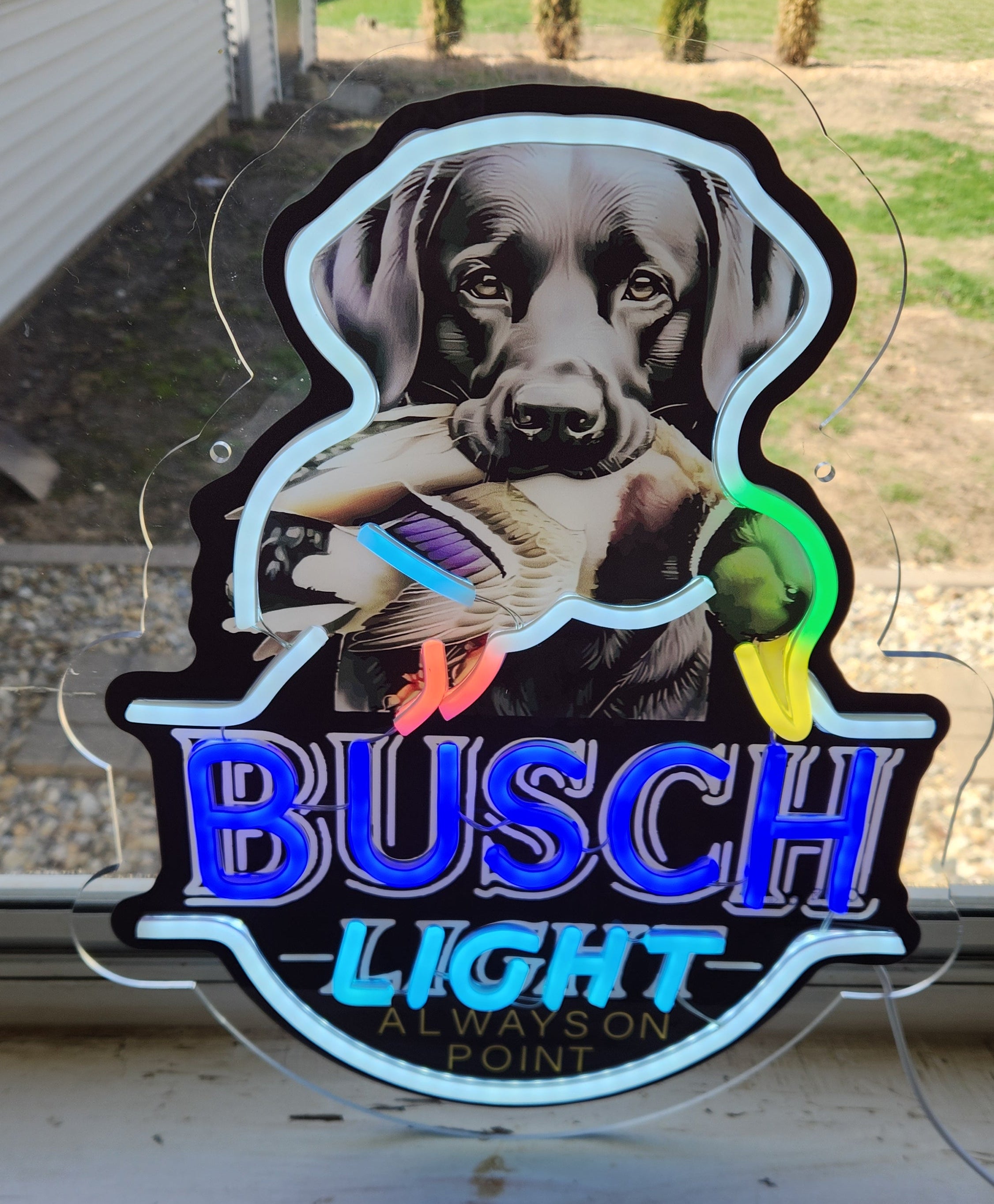 Busch Light Black Lab w/ Duck LED Advertising Beer Sign
