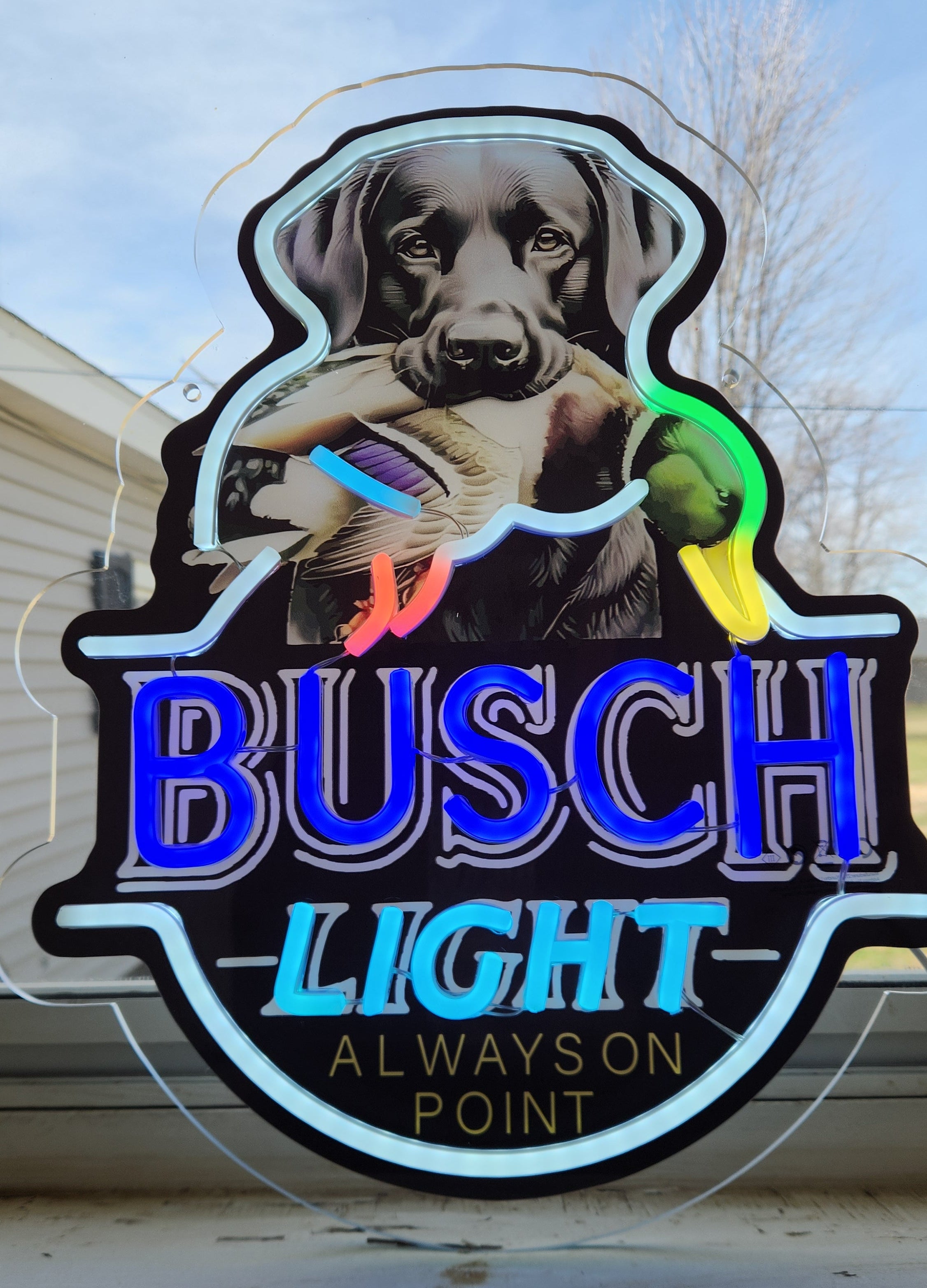 Busch Light Black Lab w/ Duck LED Advertising Beer Sign