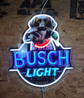 Busch Light German Short Haired Point w/ Duck "Always On Point" Beer LED Lighted Advertising Sign
