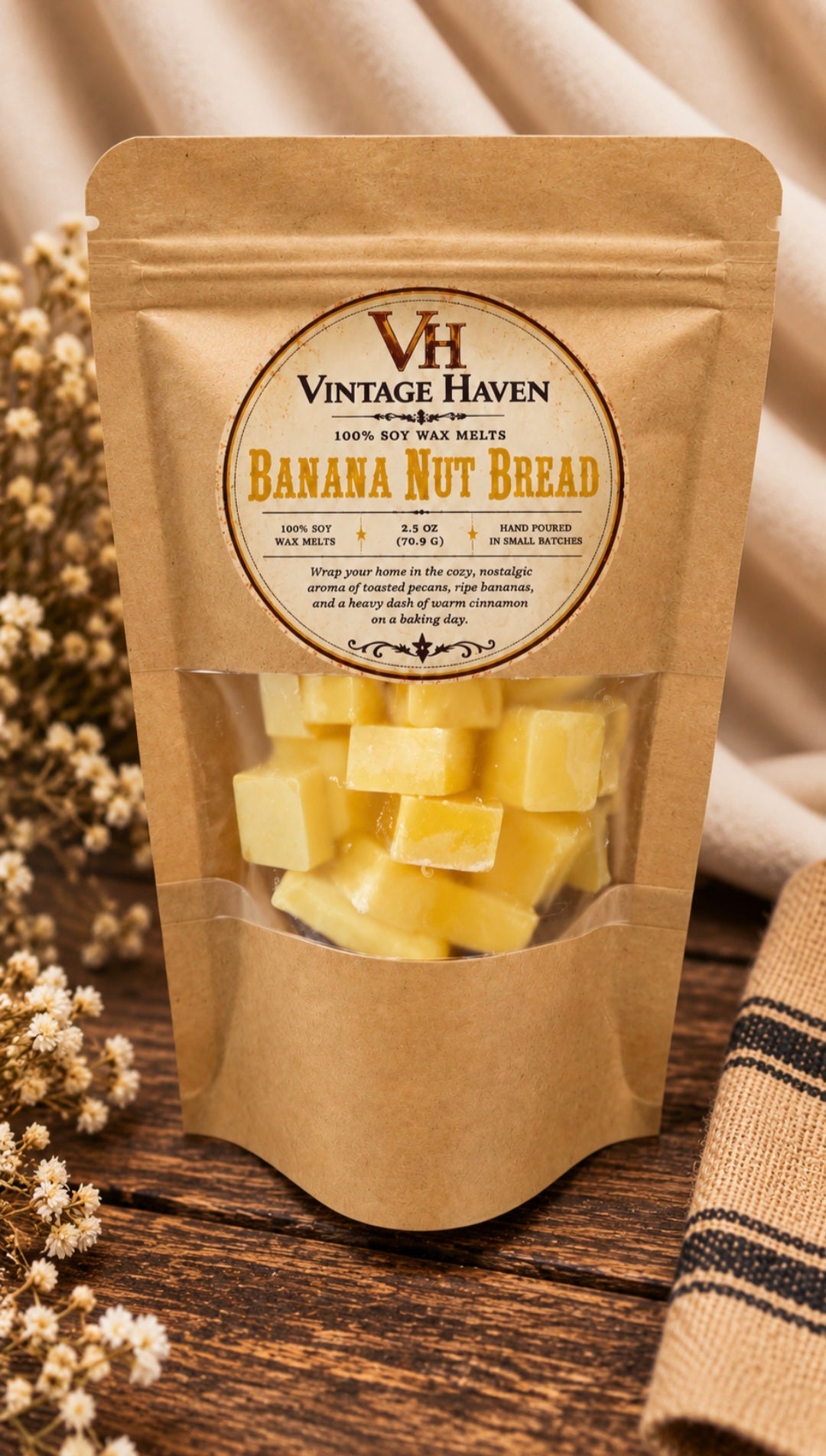 Vintage Haven Handmade Soy Wax Melts | Rustic Farmhouse Scent Collection