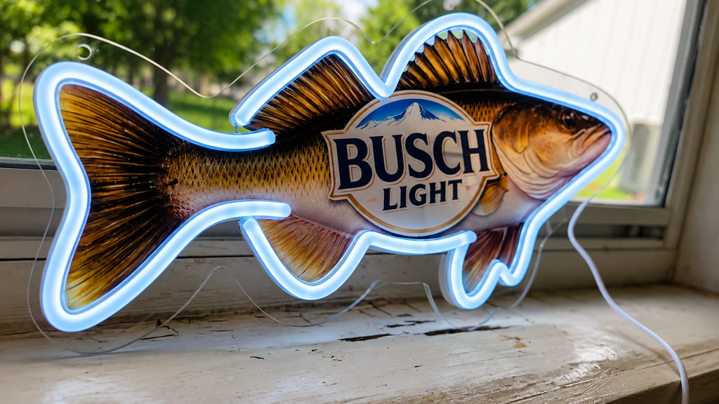 Busch Light Walleye Fish LED Lighted Advertising Sign
