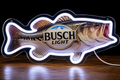 Busch Light Large Mouth Bass LED Lighted Advertising Sign