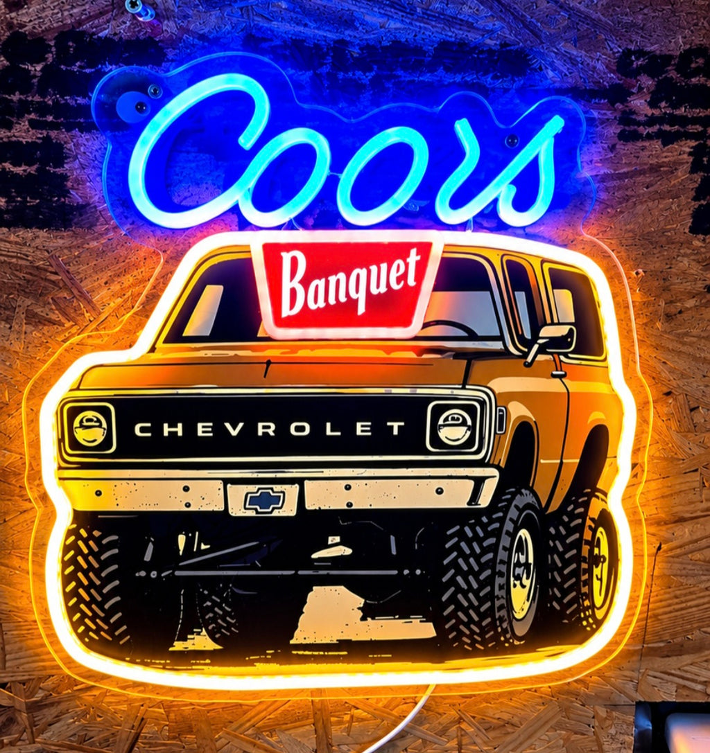 Coors Banquet Chevrolet Blazer K-5 Beer LED Advertising Sign