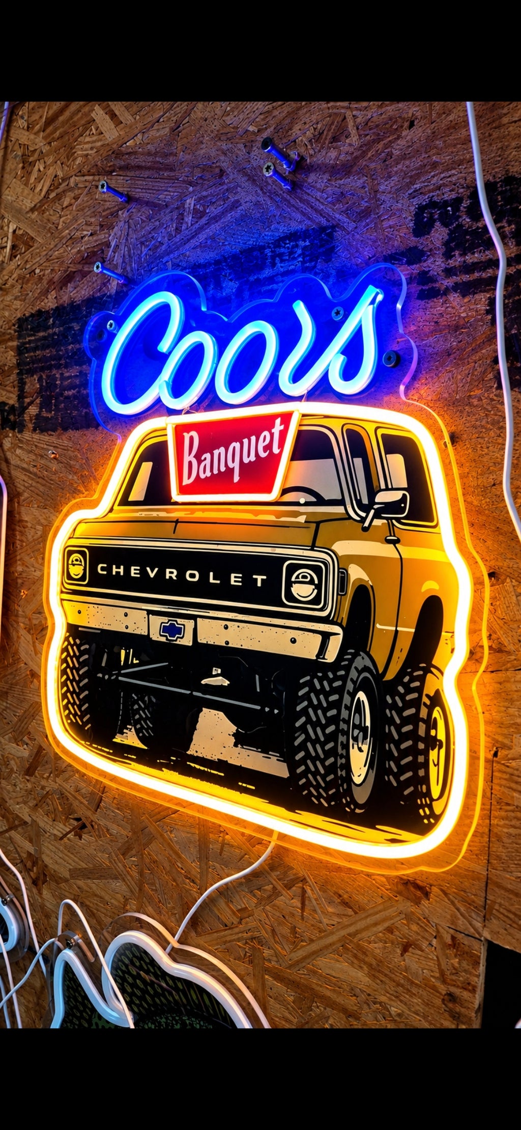 Coors Banquet Chevrolet Blazer K-5 Beer LED Advertising Sign