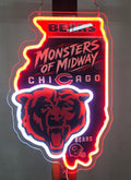 Chicago Bears Football "Monsters Of Midway" Lighted LED Advertising Sign Sports Sign