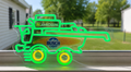 Busch Light - John Deere Combine Lighted Beer Advertising Sign Tractor Farm Corn