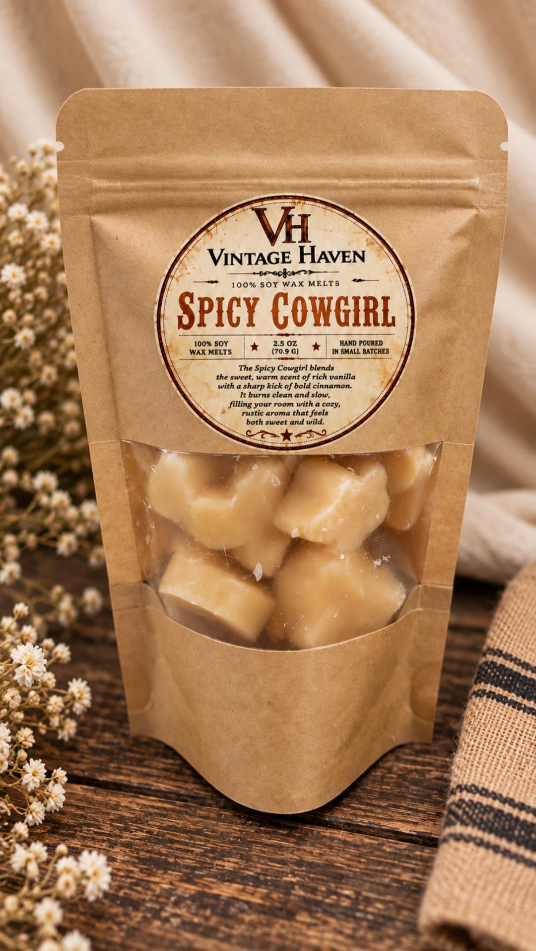 Vintage Haven Handmade Soy Wax Melts | Rustic Farmhouse Scent Collection