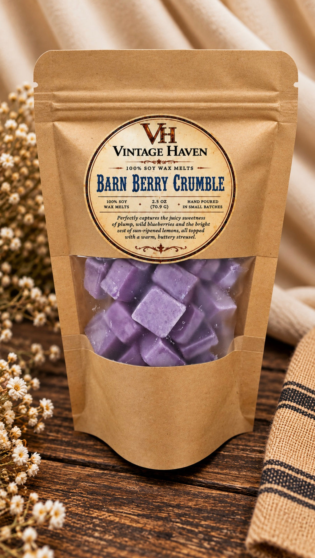 Vintage Haven Handmade Soy Wax Melts | Rustic Farmhouse Scent Collection