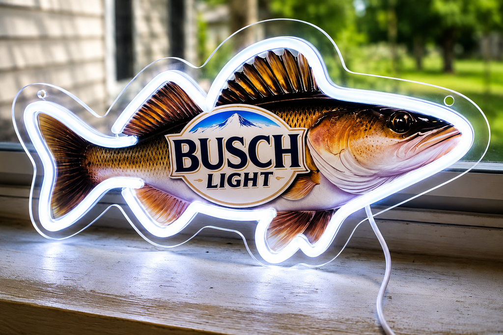 Busch Light Walleye Fish LED Lighted Advertising Sign