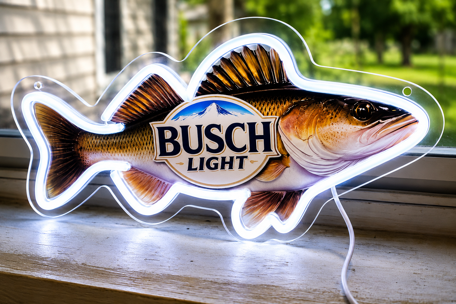Busch Light Walleye Fish LED Lighted Advertising Sign