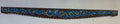 Hand-Painted Vintage Saw Blade – Blue & Gold Abstract Rustic Wall Art