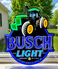 Busch Light - John Deere Tractor Beer LED Lighted Advertising Sign