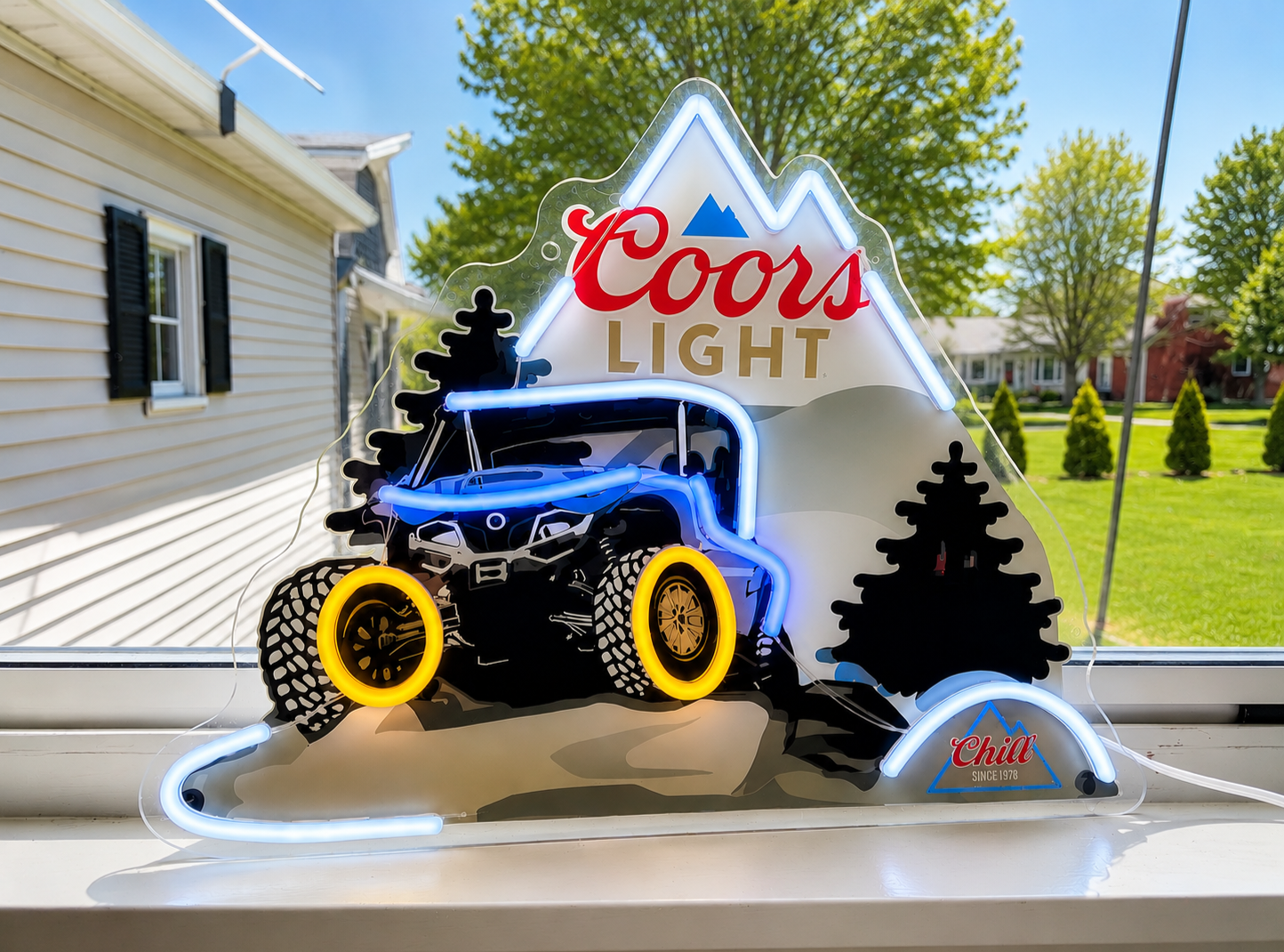 Coors Light - UTV Offroad Lighted Beer Advertising Sign Farm Polaris Yamaha Can-Am