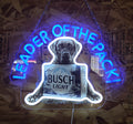 Busch Light Labrador Dog "Leader of the Pack!" Beer LED Lighted Advertising Sign