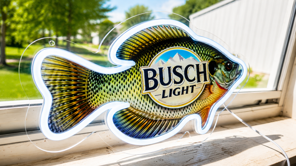 Busch Light Bluegill Fish LED Lighted Advertising Sign