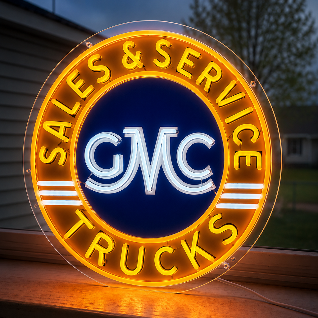 GMC Sales & Service LED Lighted Advertising Sign