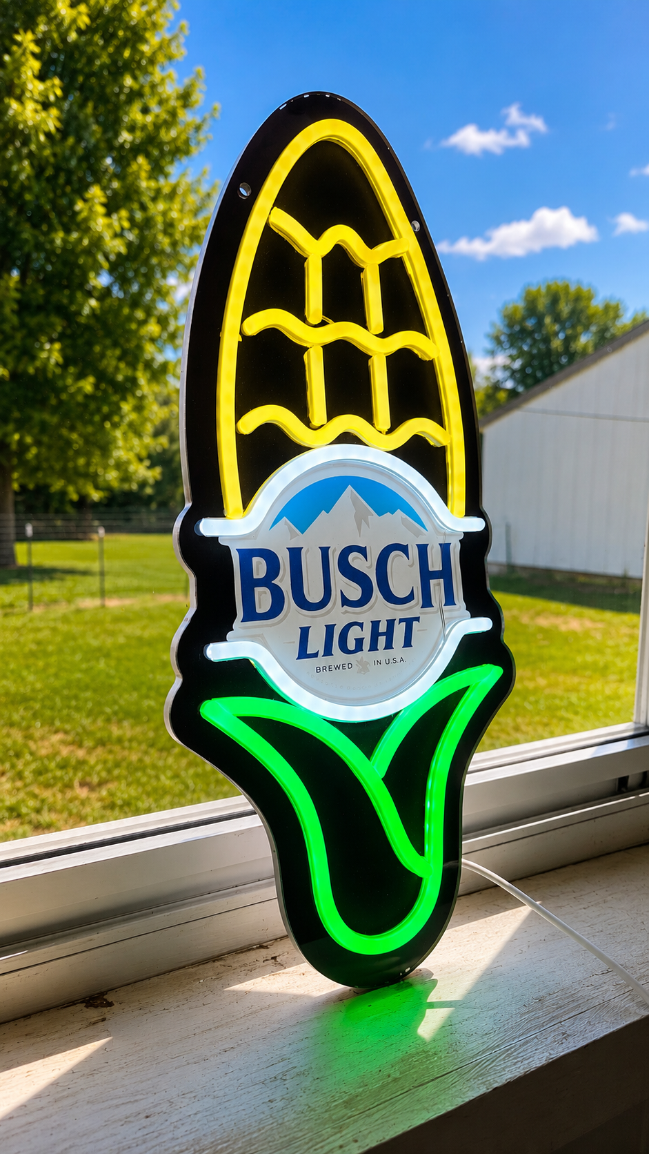 Busch Light Ear Of Corn LED Lighted Beer Advertising Sign