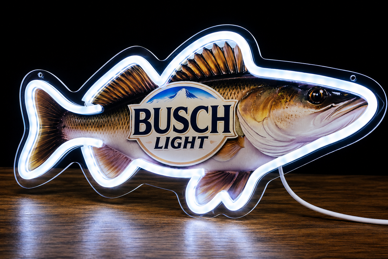 Busch Light Walleye Fish LED Lighted Advertising Sign