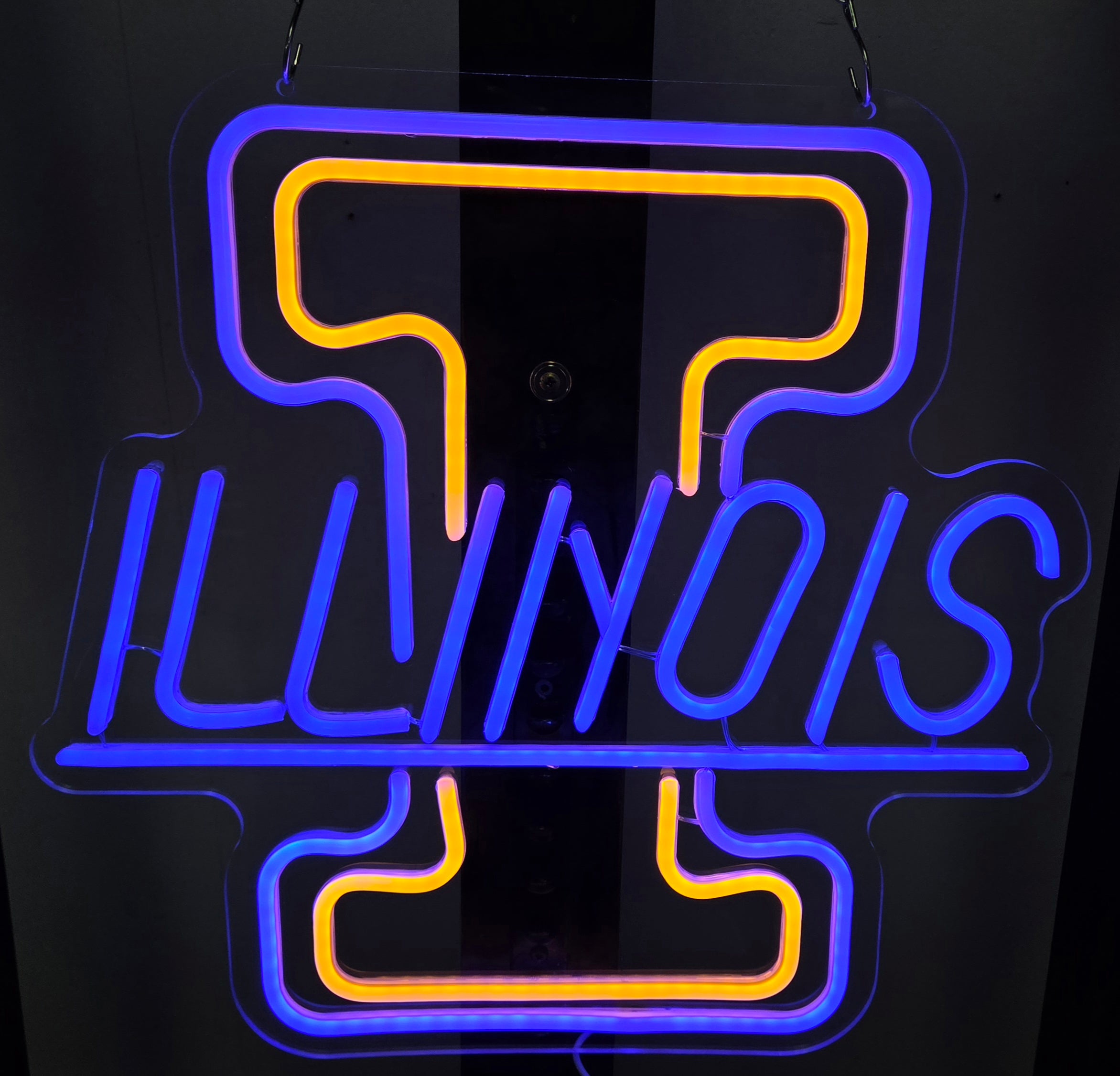 U of I - Fighting Illini LED Lighted Advertising Sign Sports Sign College Sign Illinois