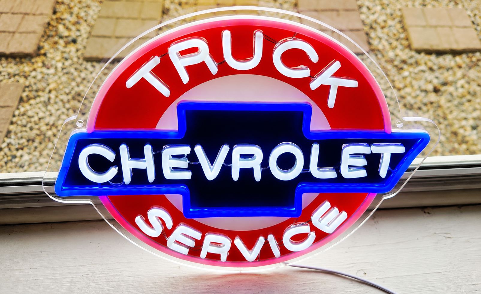 Chevrolet Truck Service LED Neon Sign – Vintage Garage Wall Decor | Man Cave, Auto Shop & Classic Truck Gift