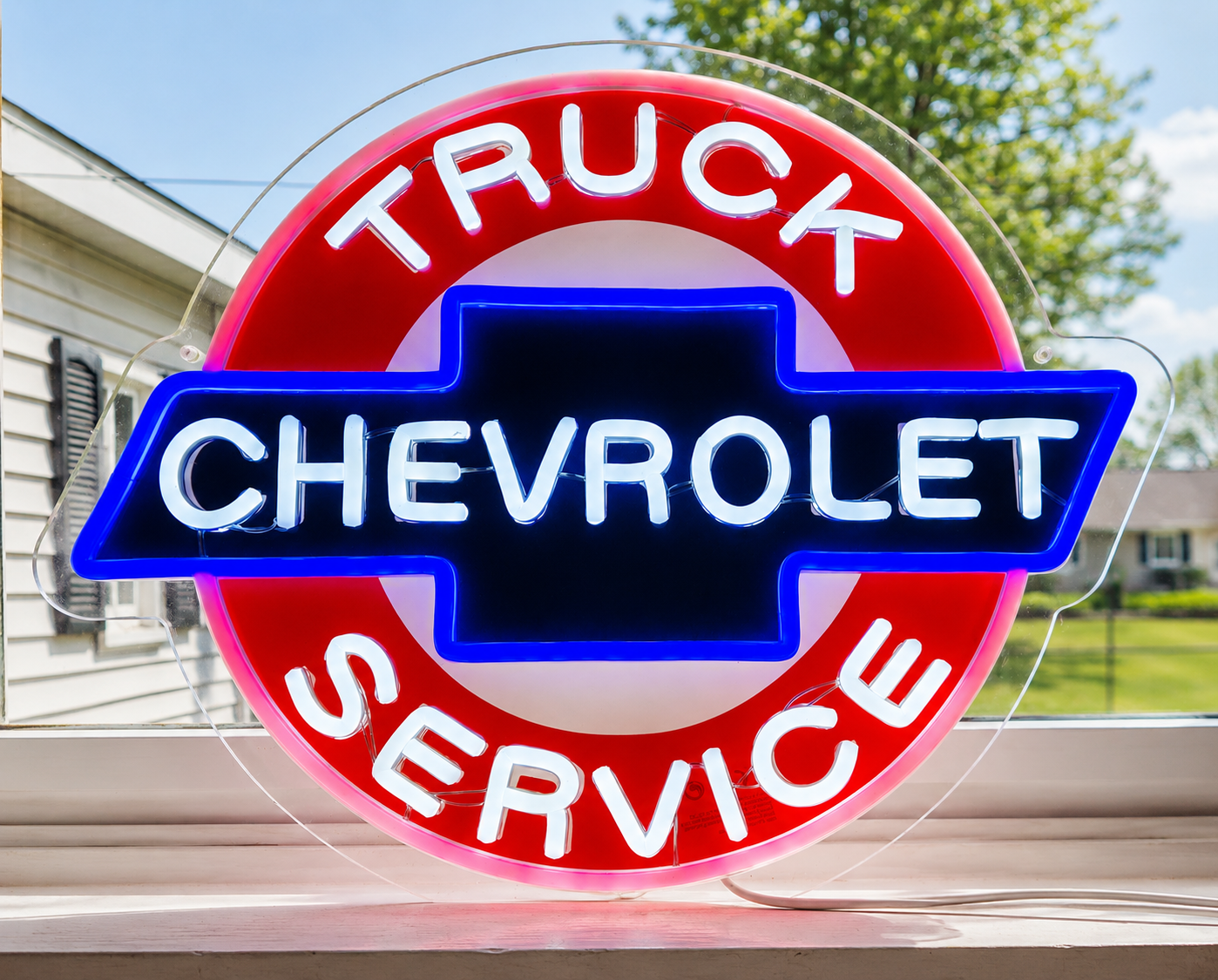 Chevrolet Truck Service LED Neon Sign – Vintage Garage Wall Decor | Man Cave, Auto Shop & Classic Truck Gift