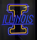 U of I - Fighting Illini LED Lighted Advertising Sign Sports Sign College Sign Illinois